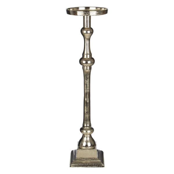 Kensington Townhouse Rough Nickel Finish Large Floorstanding Candle Holder
