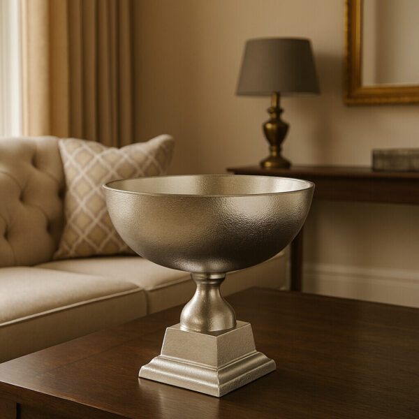 Kensington Townhouse Rough Nickel Finish Large Pedestal Bowl