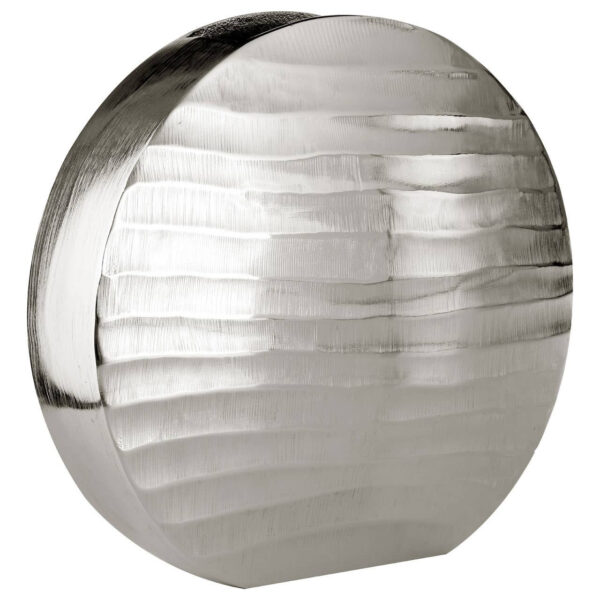 Kensington Townhouse Large Silver Finish Fluted Vase