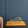 Kensington Townhouse Nickel Finish Set of Two Ring Orb Sculptures