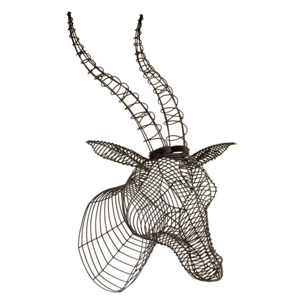 5505099__47197.1754506841.jpg Zania Black Wire Buffalo Head Sculpture Wall Art