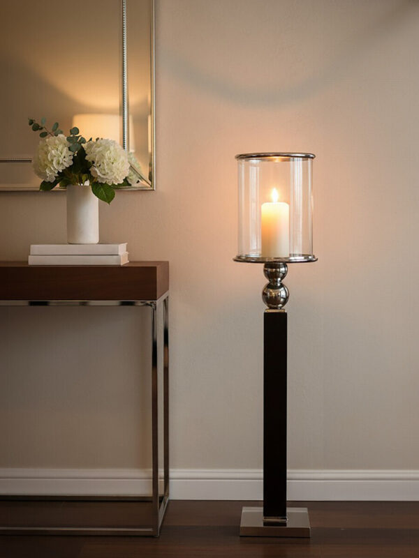 Kensington Townhouse Black Large Flootstanding Candle Holder