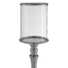 Kensington Townhouse Nickel Finish  Small Floorstanding Candle Holder