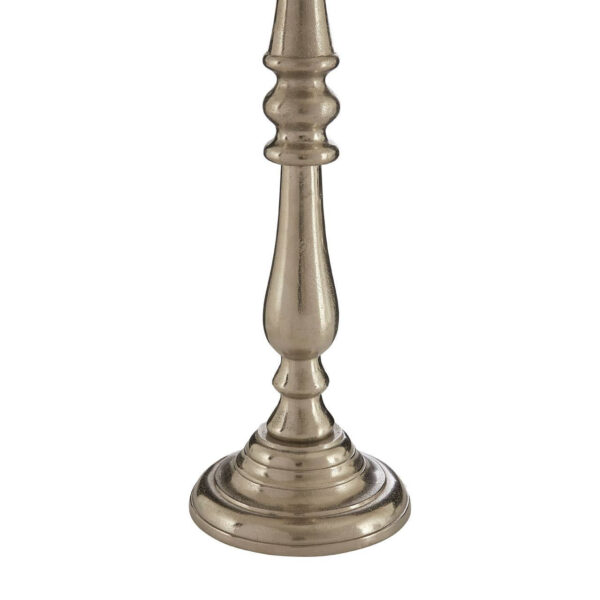 Kensington Townhouse Nickel Finish  Small Floorstanding Candle Holder