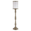 Kensington Townhouse Nickel Finish Large Floorstanding Candle Holder