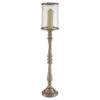 Kensington Townhouse Nickel Finish Large Floorstanding Candle Holder