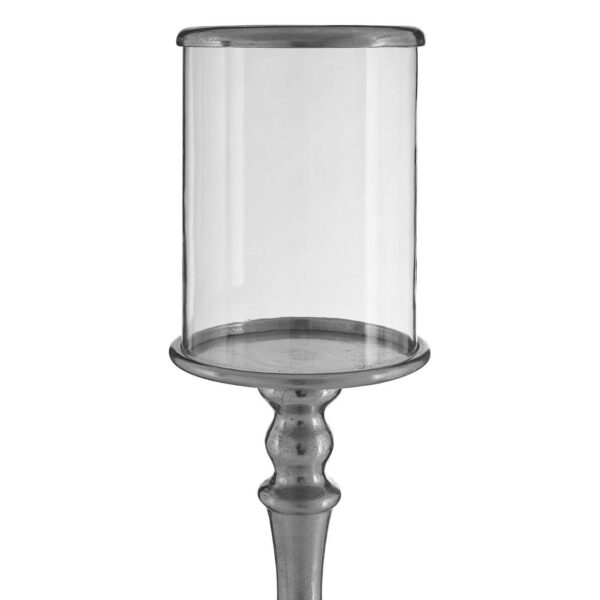 Kensington Townhouse Nickel Finish Large Floorstanding Candle Holder
