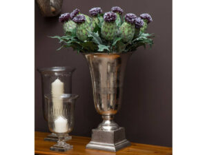 Kensington Townhouse Small Silver Finish Fluted Vase