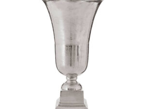 Kensington Townhouse Large Silver Finish Fluted Vase