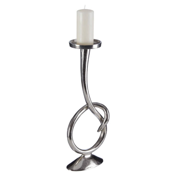 Kensington Townhouse Twist Nickel Candle Holder