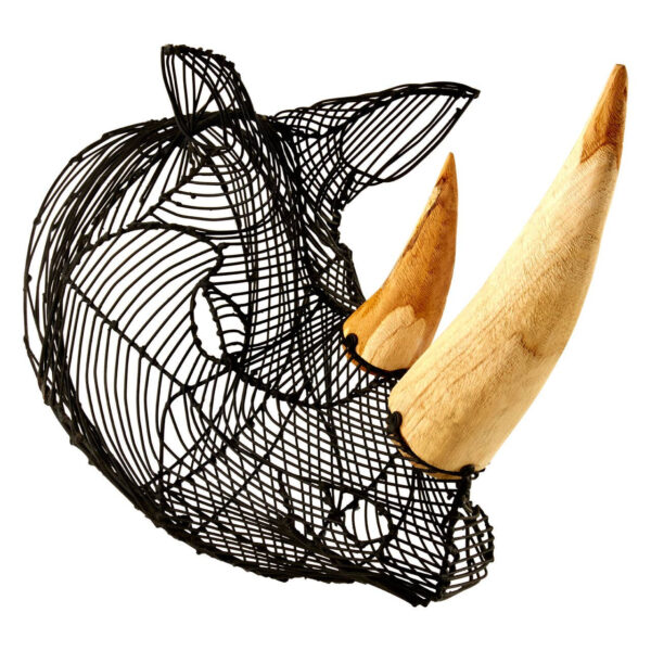 5505571__13206.1754508477.jpg Zania Black Wire Buffalo Head Sculpture Wall Art
