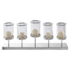 Kensington Townhouse 5 Light Silver Candle Holder.