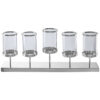 Kensington Townhouse 5 Light Silver Candle Holder.
