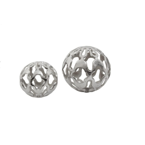 Kensington Townhouse Rough Nickel Finish Set Of Two Deco Balls