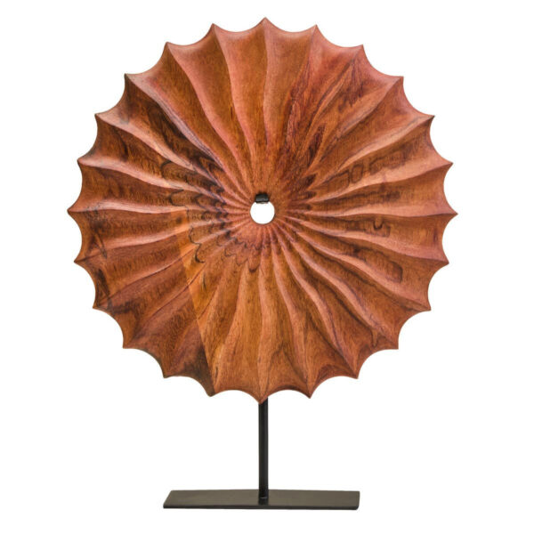 5506953_1__71117.1754518787.jpg Westo Brown Wood Round Sculpture With Black Base