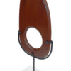 Westo Natural Wood Vertical Sculpture With Travertine Base