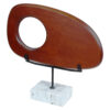 Westo Natural Wood Horizontal Sculpture With Travertine Base