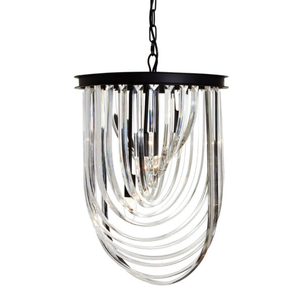 Kensington Townhouse 5 Bulb Crystal Glass Chandelier