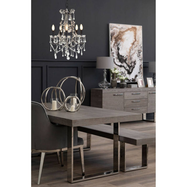 Kensington Townhouse 5 Bulb Crystal Glass Chandelier