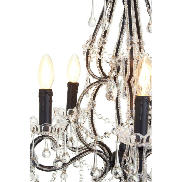 Kensington Townhouse 5 Bulb Crystal Glass Chandelier