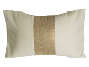 Kensington Townhouse Ivory Velvet And Gold Cushion
