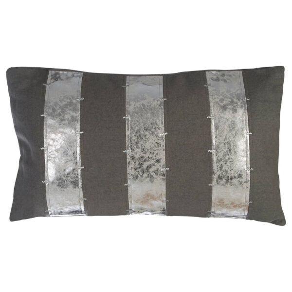 Bosie Kensington Townhouse Crush Leather Effect Silver Cushion