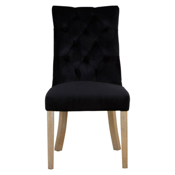 5527045_01__09530.1768306984.jpg Kensington Townhouse Black Buttoned Dining Chair with Antique Legs