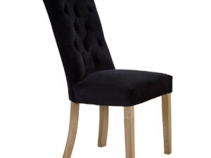 5527045__17471.1768306984.jpg Kensington Townhouse Black Buttoned Dining Chair with Antique Legs