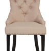 Kensington Townhouse Natural Linen Dining Chair with Dark Legs