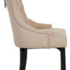 Kensington Townhouse Natural Linen Dining Chair with Dark Legs