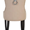 Kensington Townhouse Natural Linen Dining Chair with Dark Legs