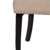 Kensington Townhouse Natural Linen Dining Chair with Dark Legs