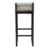 Kendari Grey Leather Bar Stool