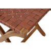 Kendari Brown Woven Leather Stool