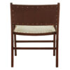 Kendari Leather and Teak Wood Dining Chair