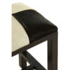 Kendari Black And White Leather Stool