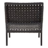 Kendari Black Cow Leather Woven Chair