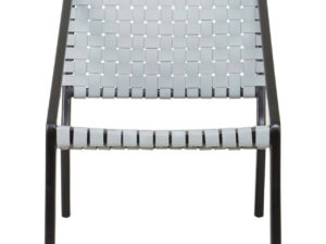 Kendari Grey Leather Woven Chair