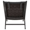 Kendari Black Leather Woven Chair