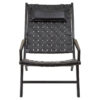 Kendari Black Leather Woven Chair