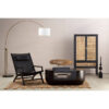 Kendari Black Leather Woven Chair