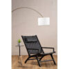Kendari Black Leather Woven Chair