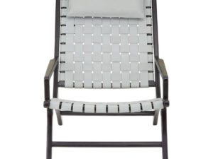 Kendari Grey Woven Leather Strap Chair