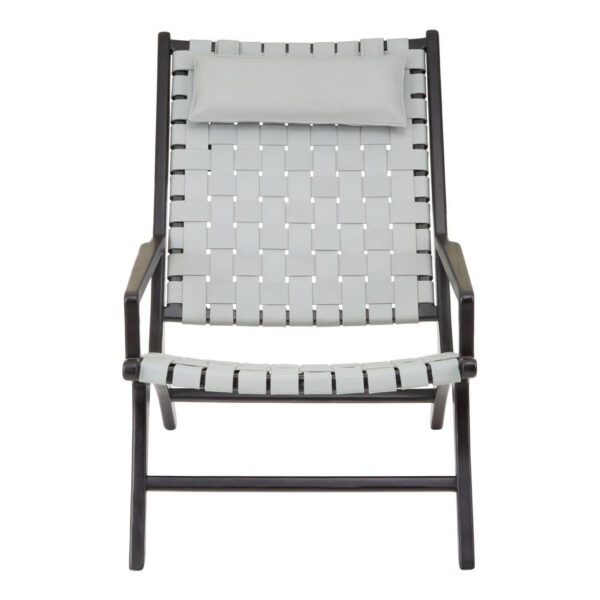 Kendari Grey Woven Leather Strap Chair