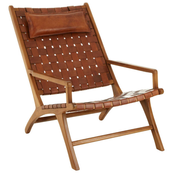 5527101__77825.1754511540.jpg Kendari Teak Wood And Woven Leather Chair