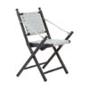 Kendari White Leather And Black Teak Wood Chair