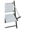 Kendari White Leather And Black Teak Wood Chair