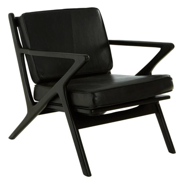 5527117__16411.1754511655.jpg Kendari Black Leather and Teak Wood Frame Armchair