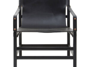 Kendari Black Teak Wood Frame Armchair
