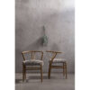 Hazel Natural Oak Wood and Grey Fur Dining Chair